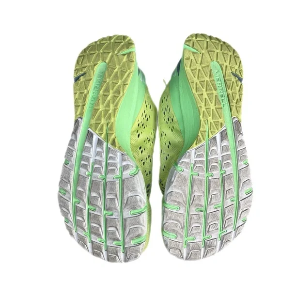 Merrell Barefoot J52440 Size 7.5 Bright Yellow Lime Green and Grey Sneak… - Picture 12 of 13